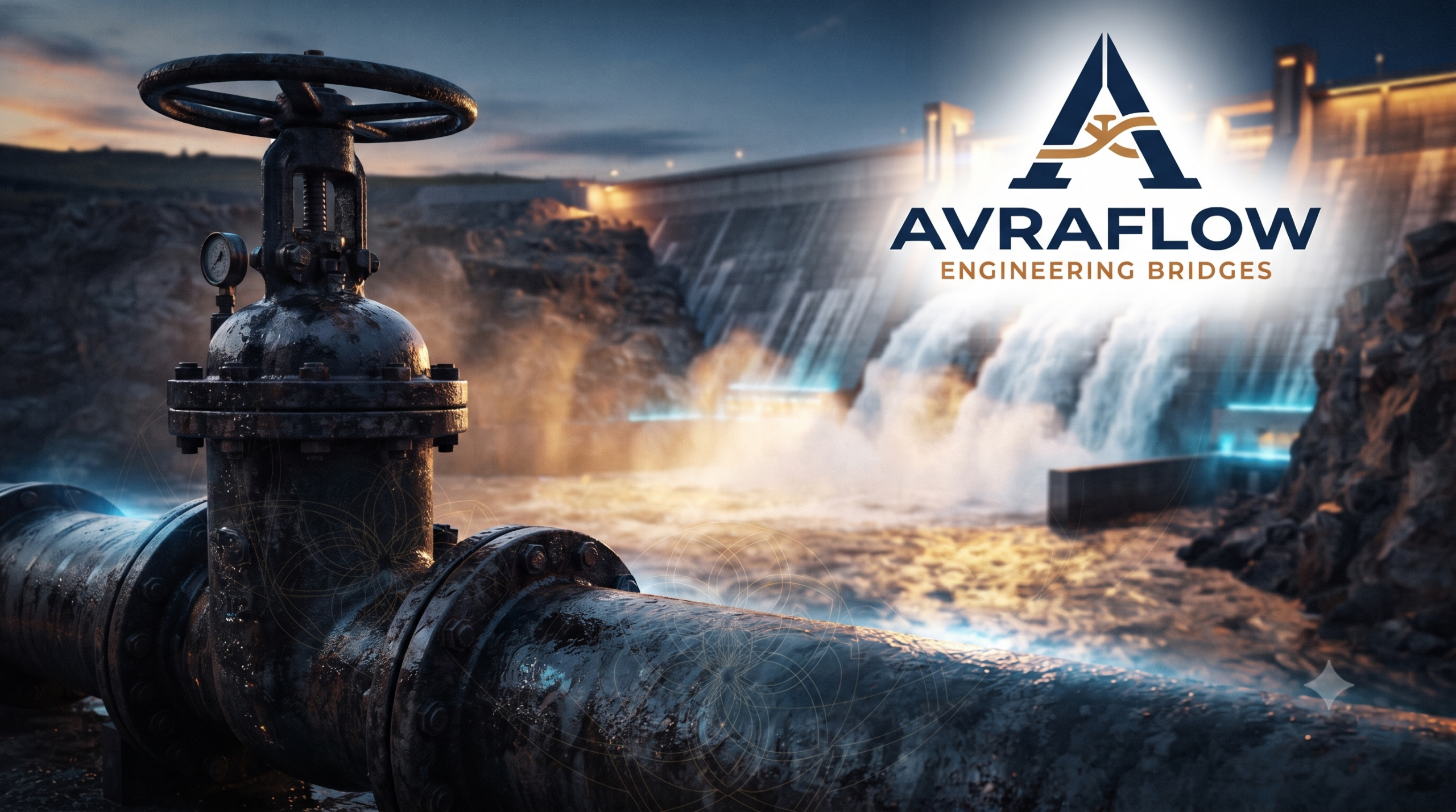 Hydroelectric dam and industrial valves representing European industrial capacity migration